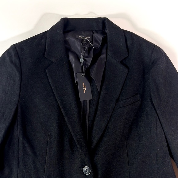 Rag & Bone Black Charles Wool Blazer Suit Jacket Womens 8 or 12 NEW - Picture 9 of 14